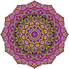 Mandala, flowers and ornaments color option