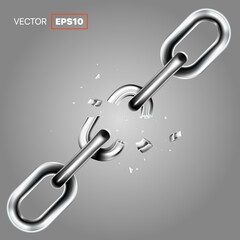 Broken Chain Set 3 Vector Drawing