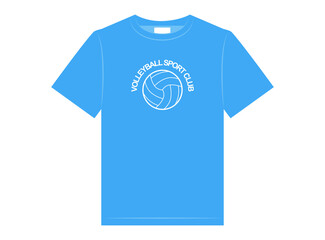 Volleyball sport club t-shirt design, vector illustration