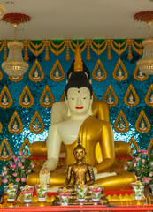 Beautiful white Buddha statues