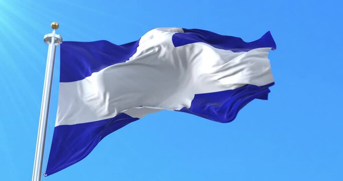 La Libertad Department Flag, El Salvador. Loop