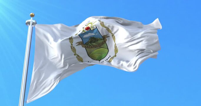 La Paz Department Flag, El Salvador. Loop