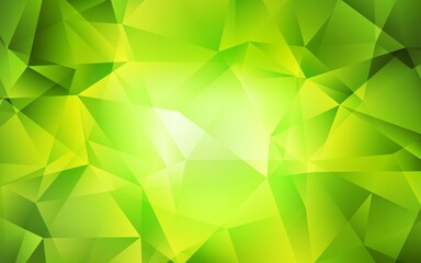 Light Green, Yellow vector gradient triangles texture.