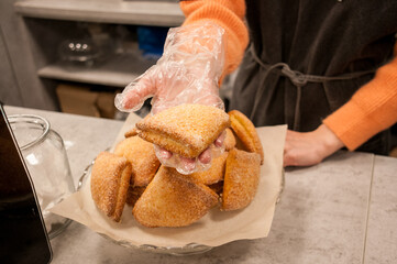 The seller offers cottage cheese cookies
