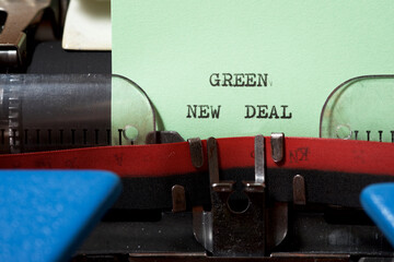Green new deal concept