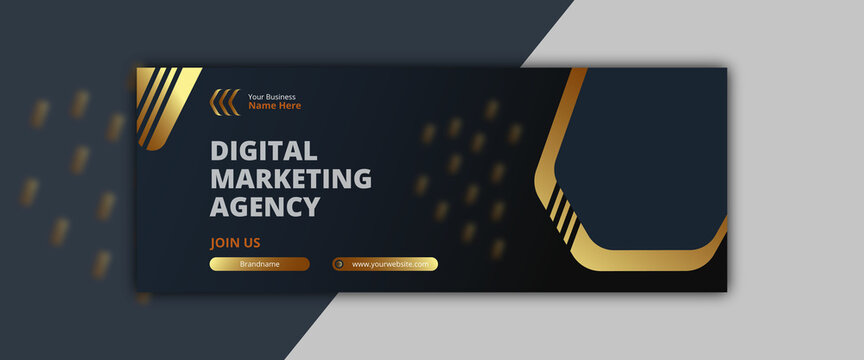 Digital marketing web and Facebook cover social media post banner template design