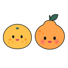 제주 일러스트_감귤과 한라봉 캐릭터