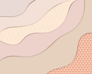 Abstract light brown paper cut texture background 