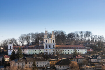 View on ancient monastery of the Exaltation of the Holy Cross is Basilian monastery in Buchach, Ternopil region, Ukraine.