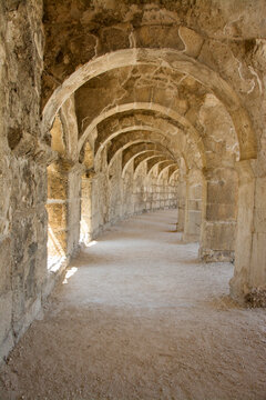 Roman amphitheater of Aspendos, Belkiz, Antalya, Turkey. 