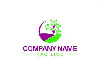 planting seeds agriculture and fruit logo vector illustration