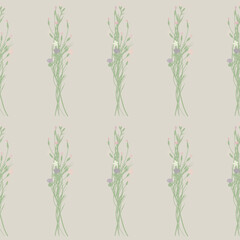 Seamless pattern from words Tea on the light background.