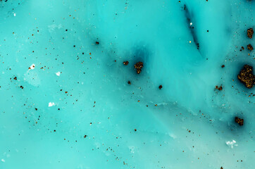 TIFFANY BLUE. Liquid marble pattern with bronze powder. Style incorporates the swirls of marble or the ripples of agate. Marbleized effect. Natural Luxury. Ancient oriental drawing technique. 