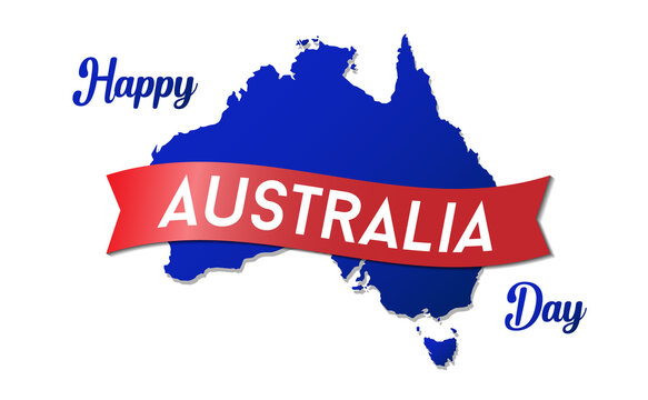 Happy Australia day poster design. Poster, card, banner, background design. EPS 10.