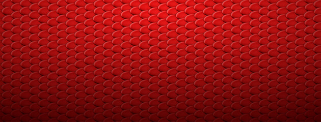 Abstract background of snake, dragon or fish scales in red colors. Squama texture. Roof tiles. © Olga Moonlight
