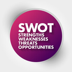 SWOT Analysis business concept, strengths, weaknesses, threats and opportunities of company, business concept background