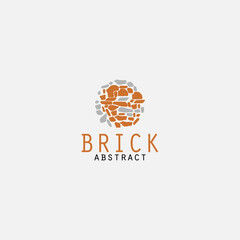 Fototapeta premium brick abstract illustration logo design