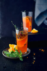 Hot healing mountain ash tea. Rich of vitamins, helps with anemia, metabolic disorders and bad cholesterol. Warming drink.