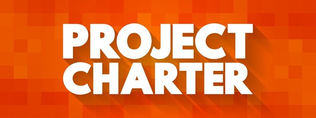 Project Charter text quote, concept background