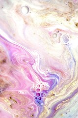FUCHSIA. Art painting, geode artist work of art. Very beautiful purple swirl pattern. Luxury art in Eastern style. Artistic design. Painter uses vibrant paints to create these magic art, with addition