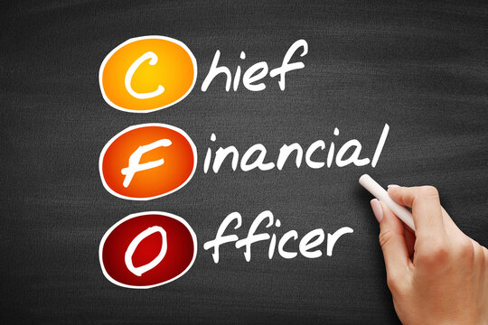 CFO - Chief Financial Officer, acronym business concept on blackboard