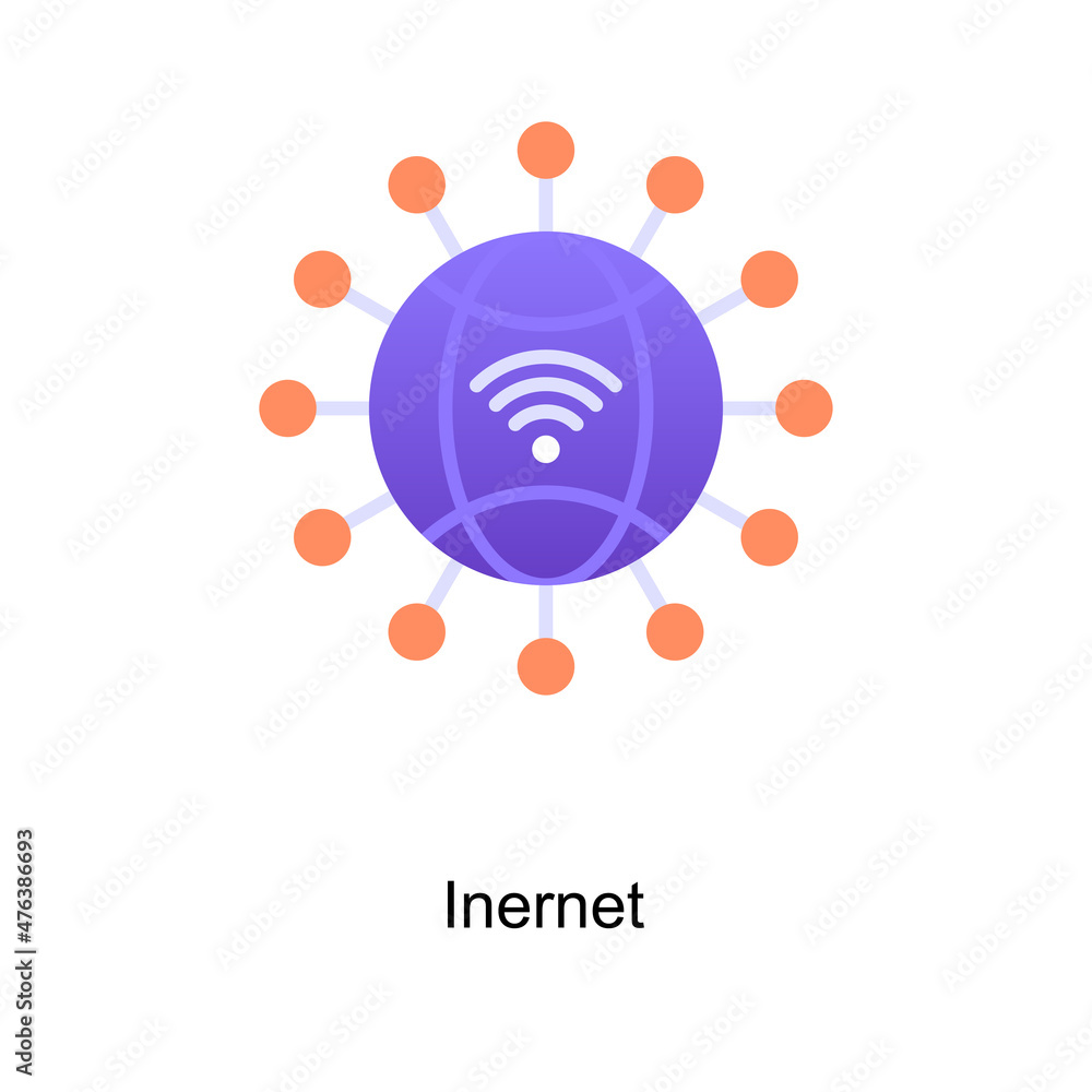 Poster Inernet vector Gradient Icon Design illustration. Internet of Things Symbol on White background EPS 10 File