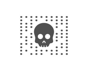 Cyber attack icon. Ransomware threat sign. Computer phishing virus symbol. Classic flat style. Quality design element. Simple cyber attack icon. Vector