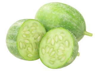 Maroon cucumber (Cucumis anguria) isolated