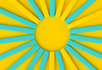 3D Striped Shape Backgrounds - Yellow And Turquoise