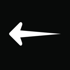 Arrow Left Icon - Arrow sign for web site design, logo, app, UI. Left arrow icon illustration on Black background