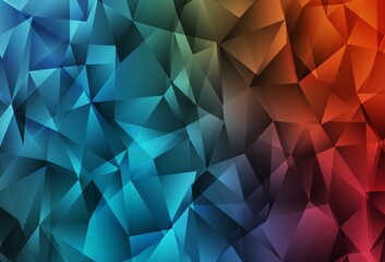 Light Blue, Red vector polygon abstract layout.