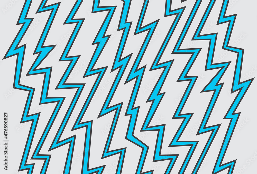 Poster abstract background with blue jagged zigzag line pattern