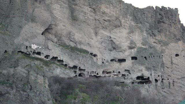 Gudul, Ankara, Turkey - December 12 2021: View of Inonu caves.