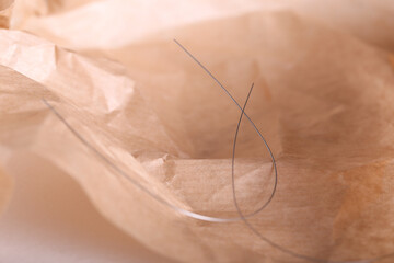 titanium pedicure thread is on the table