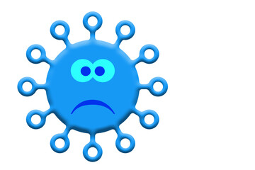 Coronavirus als 3D-Illustration vor weißem Hintergrund