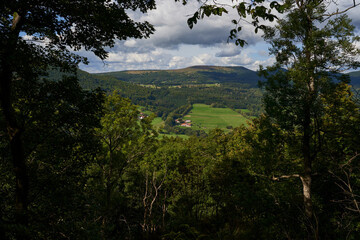 Das Naturschutzgebiet Lösershag bei Oberbach-Wildflecken, Biosphärenreservat Rhön, Unterfranken, Franken, Bayern, Deutschland