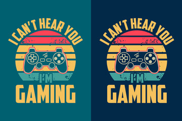 Obraz premium Retro vintage t shirt, Retro gaming t shirt design, Gaming t shirt design, Gamer design, Vintage retro t shirt design, Retro gaming typography t shirt design, Retor vintage gaming lettering t shirt