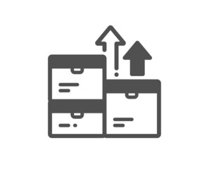 Wholesale goods icon. Warehouse boxes sign. Logistic inventory symbol. Classic flat style. Quality design element. Simple wholesale goods icon. Vector