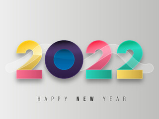 Colorful 2022 abstract style for new year celebration