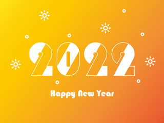 2022 simple text with dots for new year celebration
