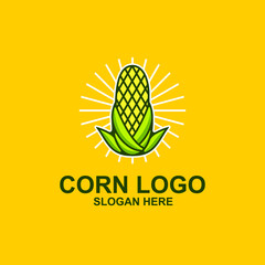 Corn Nature Industry Logo Vector Illustration - Vector