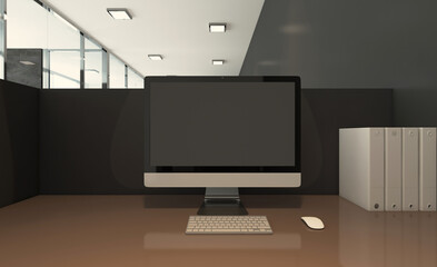 Modern meeting room. 3D rendering.
