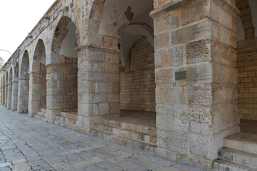Fototapeta na wymiar Jerusalem - Al-Aqsa Mosque - Court Gate - Western Porches
