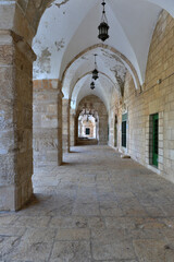 Fototapeta na wymiar Jerusalem - Al-Aqsa Mosque - Court Gate - Western Porches