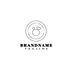 dinosaur footprint logo cartoon icon design template black isolated vector illustration