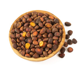 pine nuts isolated on white background