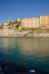 Landscape in Camogli village in Genoa in Liguria - 476402878
