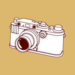 Vintage Retro Camera Vector illustration - Vector