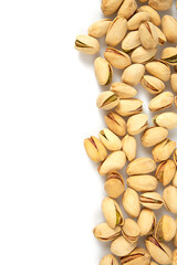 pistachio nuts isolated on white background