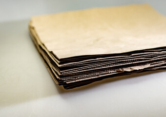 Papierschichten gestapeltes Papier Buchbinden